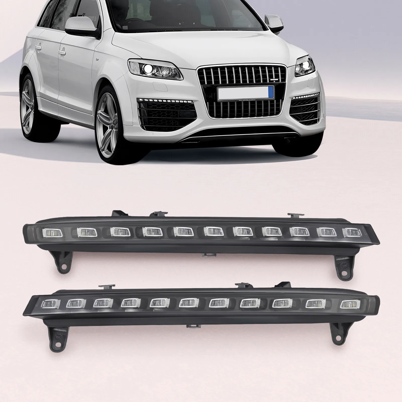 

Для Audi Q7 2006-2009 годов светодиодные противотуманные фары DRL с указателем поворота, комплект пар противотуманных фар