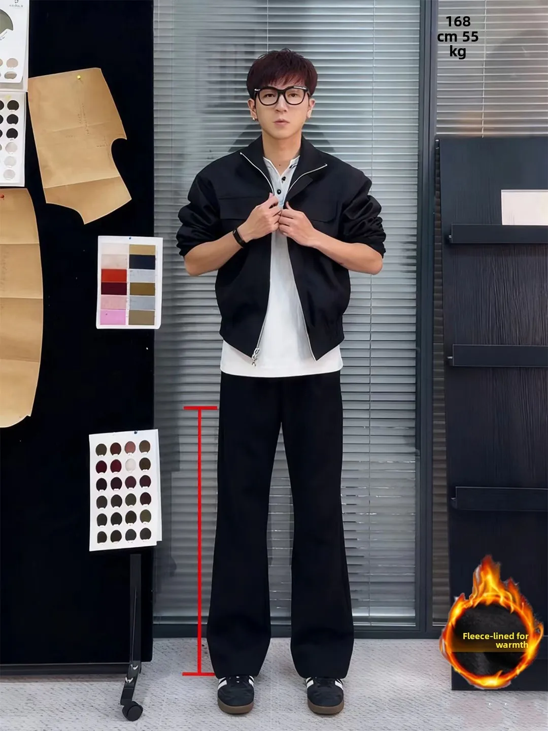 

Мужские прямые брюки Bla American Thiened Fce для осени и зимы, струящиеся, с эффектом лифтинга, прямые, узкие, короткие