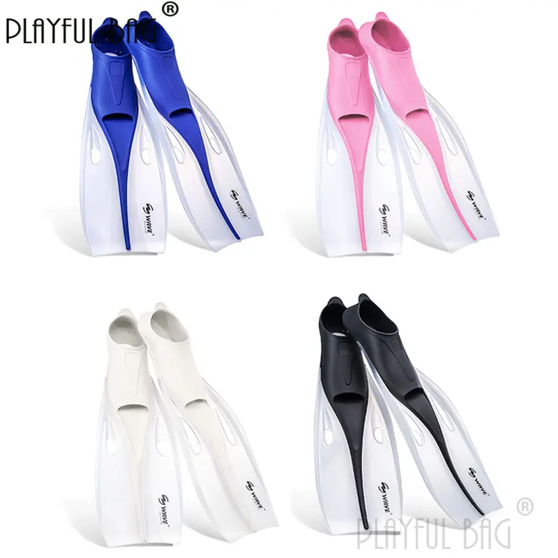 

Playful bag Adult Snorkeling Long Flippers Swimming Fins Outdoor Diving equipment Frog shoes Deep Diving fins E155