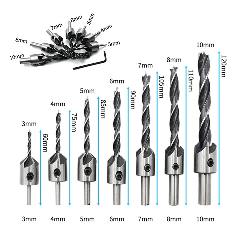 ชุดเครื่องมือเจาะสำหรับงานไม้23แพ็คเลื่อยตัดไม้อุปกรณ์ลบคมงานไม้