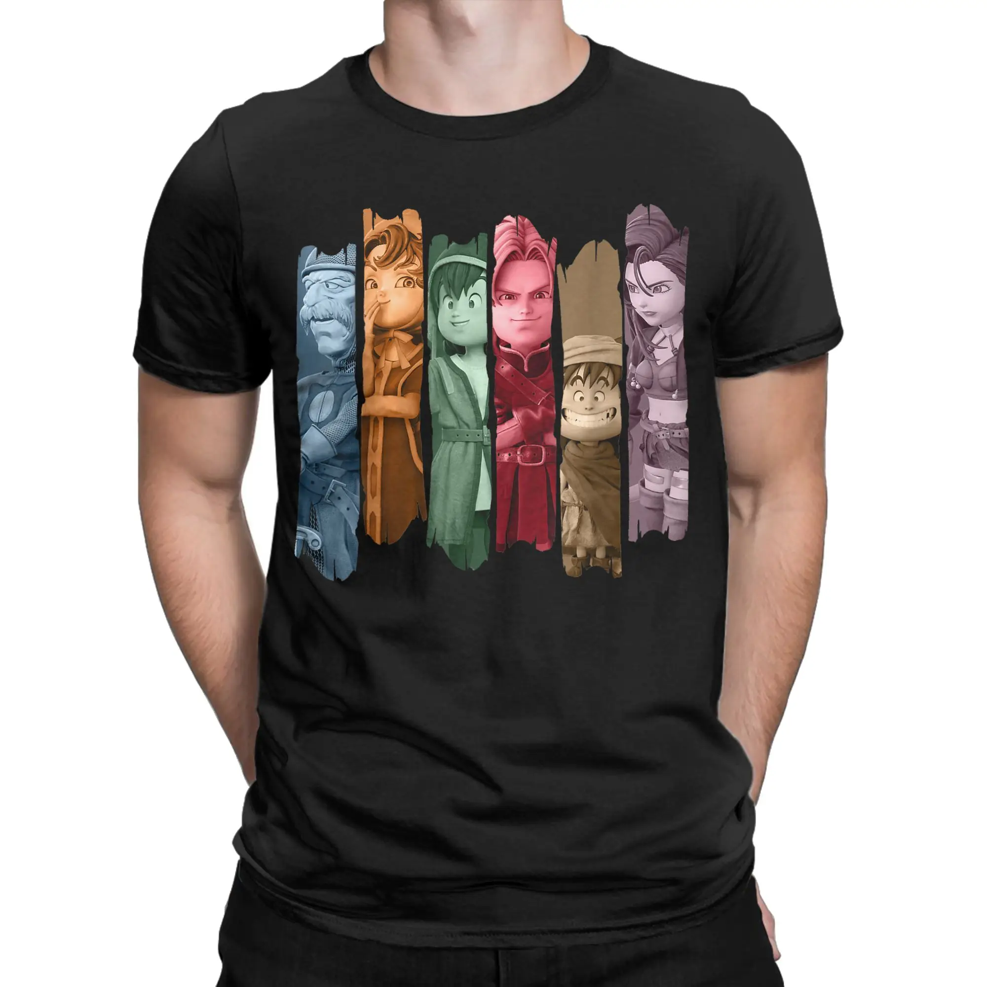 Dragon Quest VII Reimagined Character Banners T-Shirts Men  Funny Cotton Tee Shirt Round Collar Short Sleeve T Shirt Gift Tops