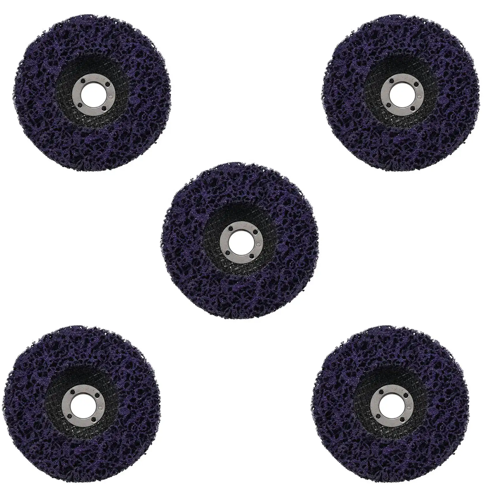 25 Buah Cakram Strip Poli Tahan Lama 100X16mm Alat Abrasif Pembersih Penghilang Karat Cat Logam Kayu Untuk Mesin Gerinda Sudut