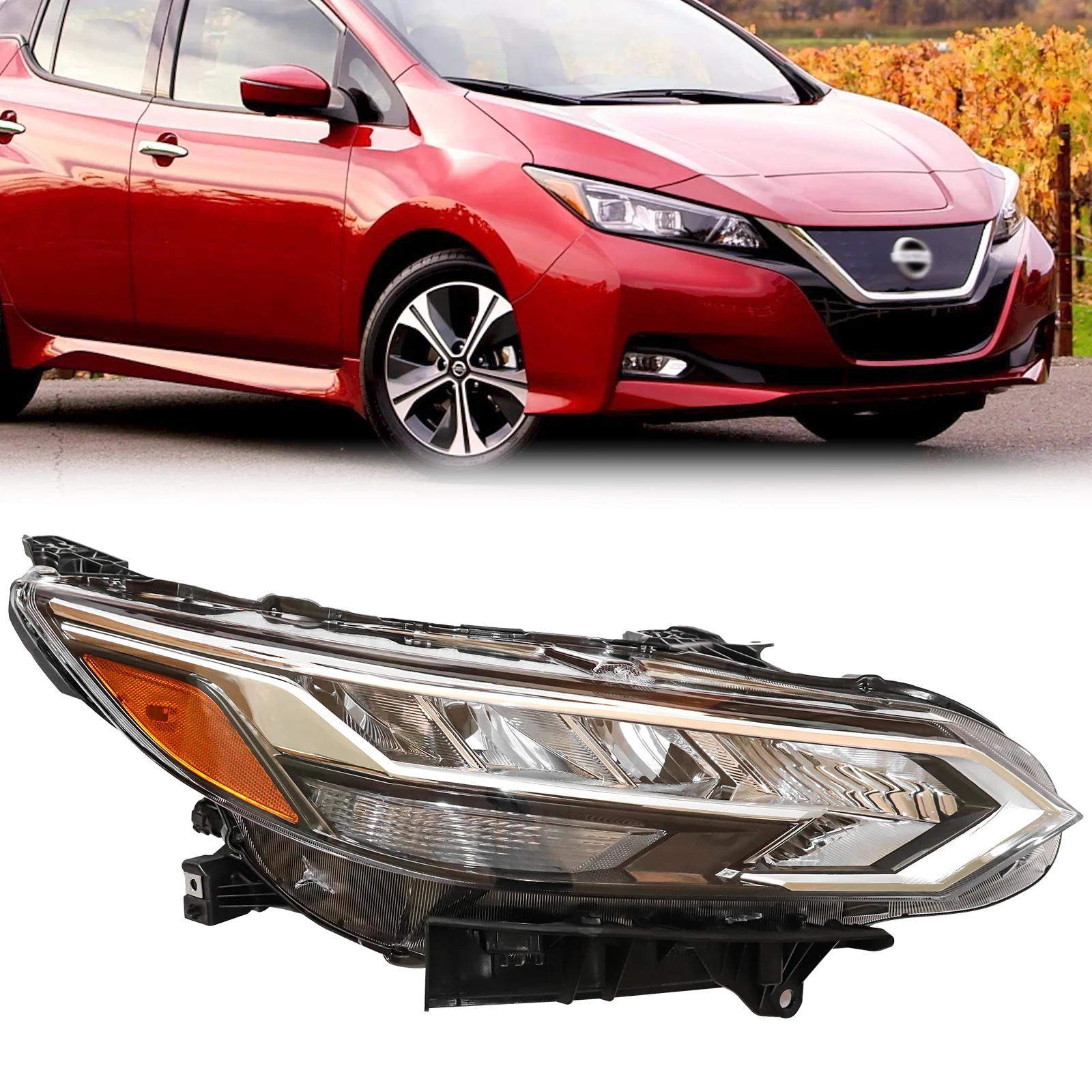 Ensemble de phares LED adaptés au phare Nissan Sentra 2020 – 2021 (côté droit du passager), phare avant de remplacement Direct d'usine