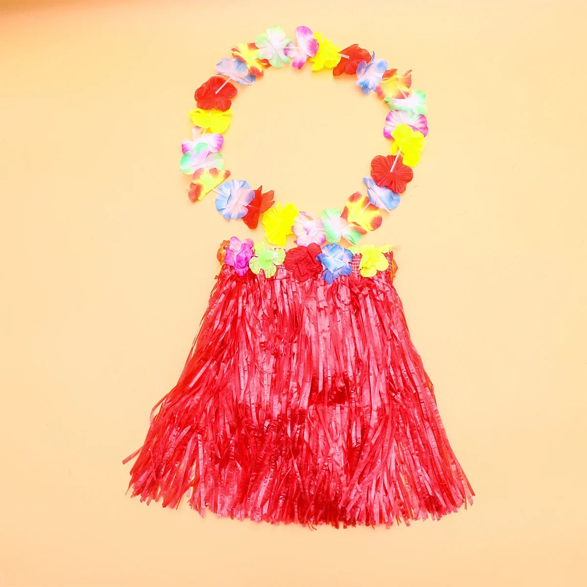 

Hawaiian Kids Hula Skirt Set Green Floral Headdress Garland Bracelets Luau Party Wear Hawaiian Hula Skirt Set Hawaii Party Sets