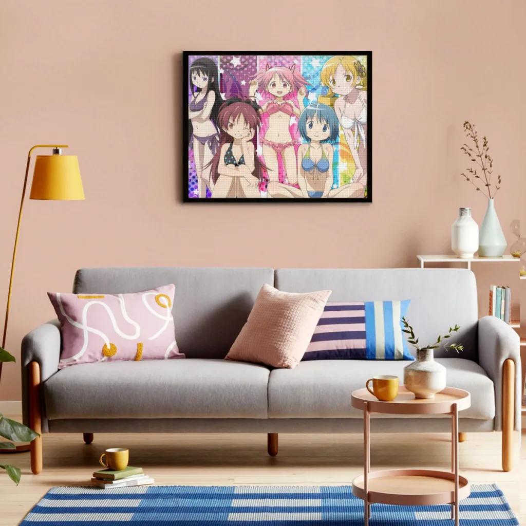 Puella Magi Madoka Magica Diamond Painting   Full Diamond Mosaic Embroidery Home Decor New