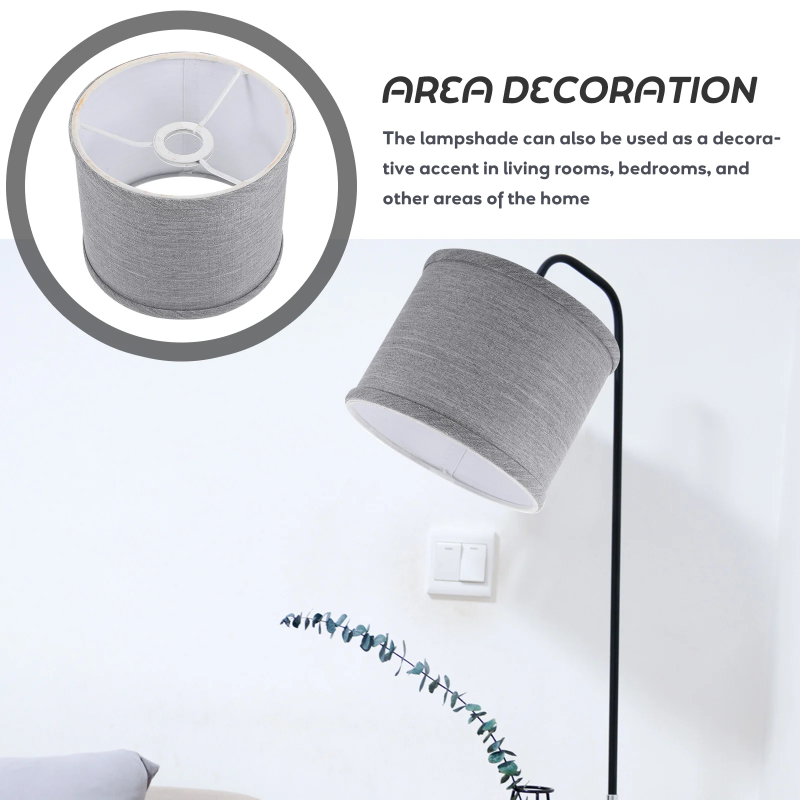 

Drum Lampshade for E27 E14 Table Floor Lamps Large Replacement Shade Bedroom Living Room Lamp Shades
