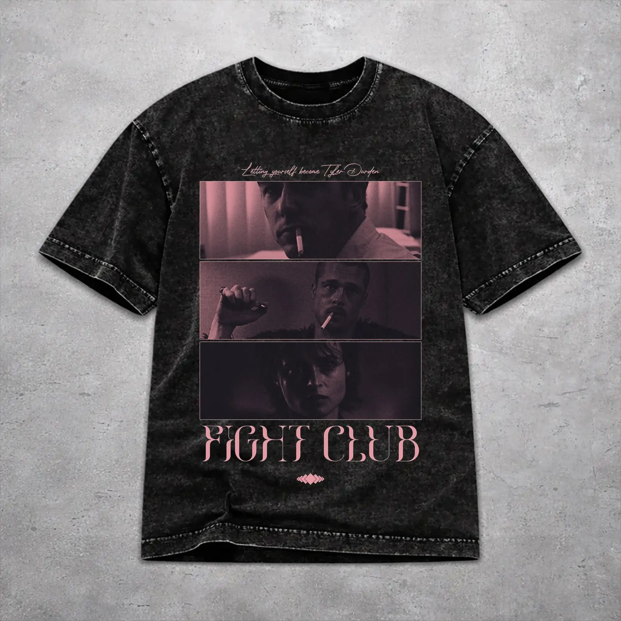Men Women Fight Club Movie T Shirt Printed Washed Cotton  Harajuku Streetwear T-Shirts