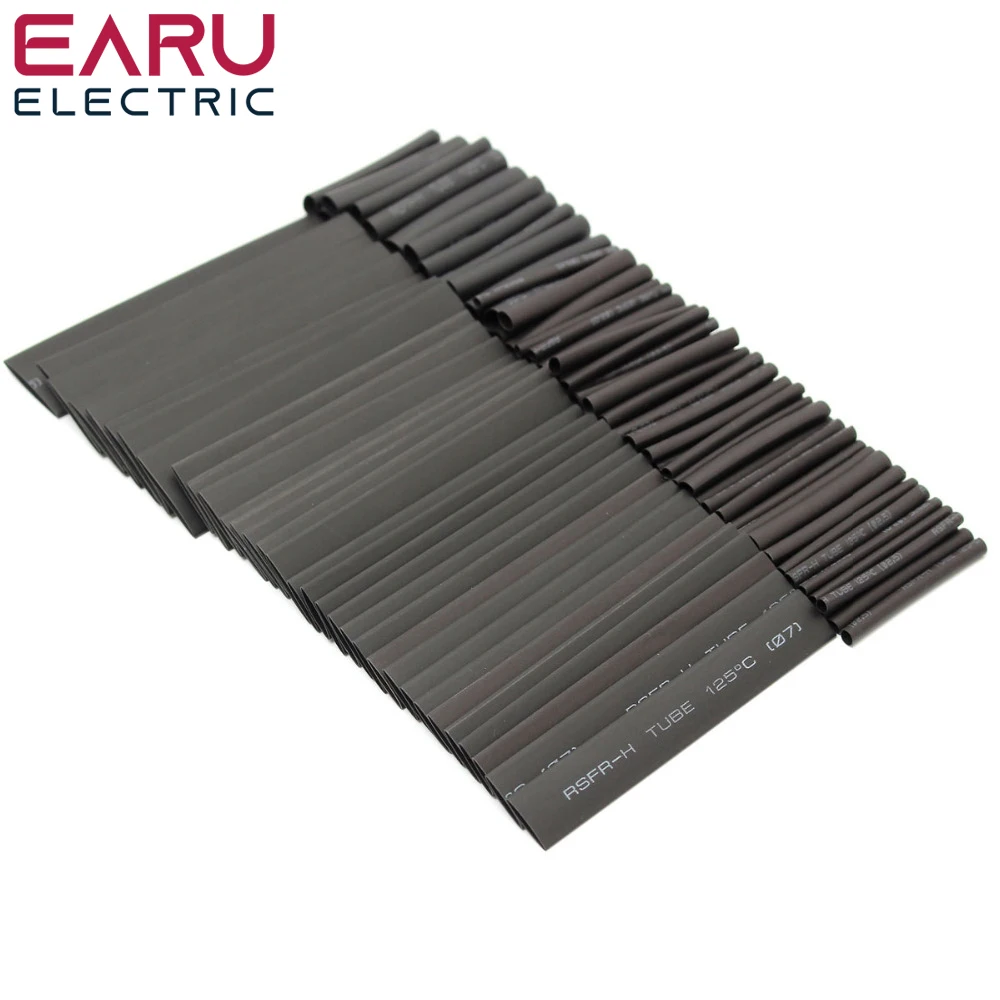 127pcs Heat Shrink Tube Kit 2:1 Polyolefin Shrinking Assortment Wire Cable Sleeving Insulation Sleeves for Electrical Connection
