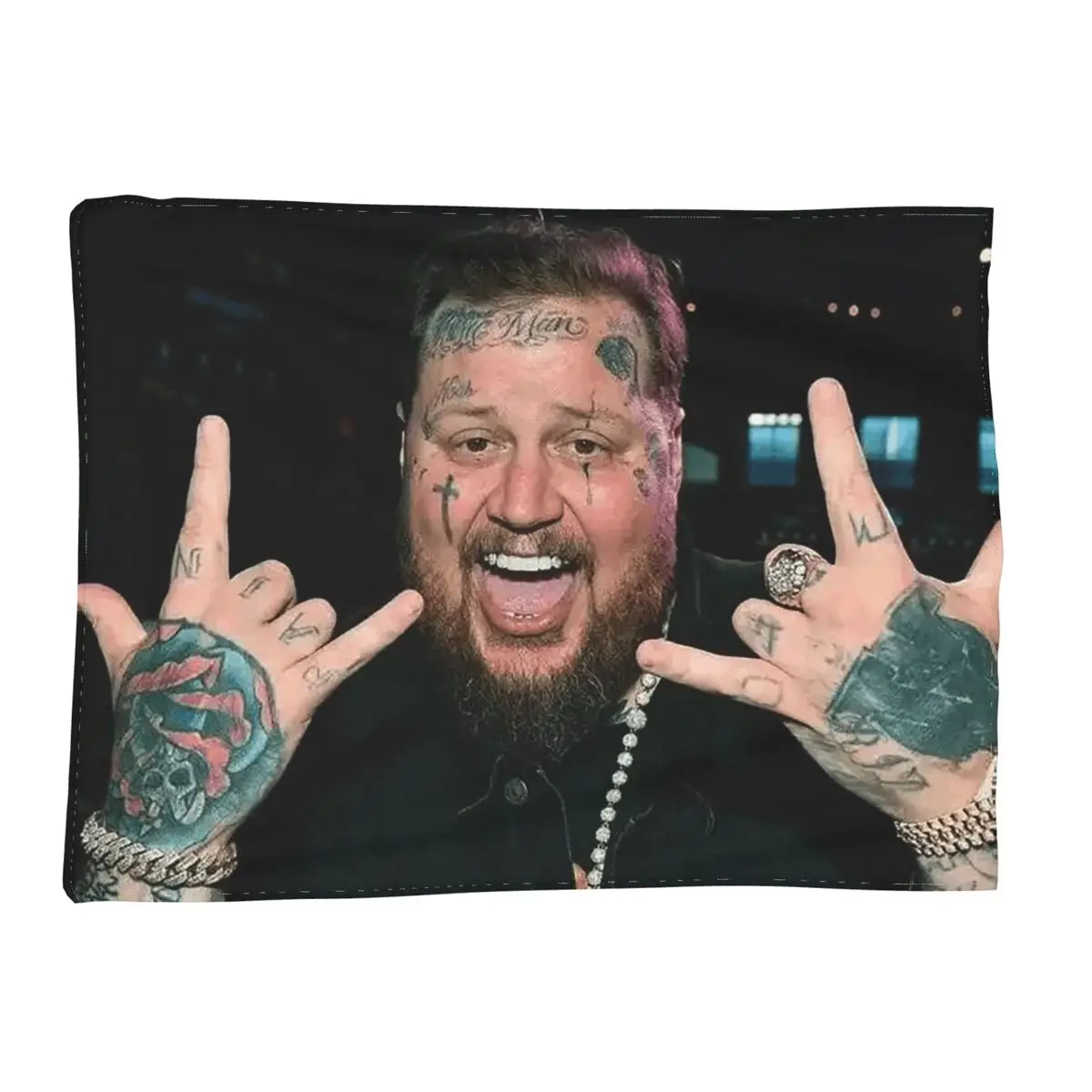 Jelly Roll Beautifully Broken Tour 2024 Rapper Blanket Soft Warm Flannel Throw Blanket Bedding for Bedroom Picnic Home Couch