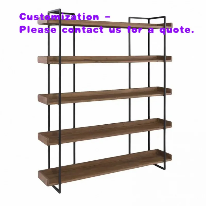 

Металлическая полка для хранения с 5 ярусами и выдвижным ящиком, в деревенском стиле, для гостиной, для растений