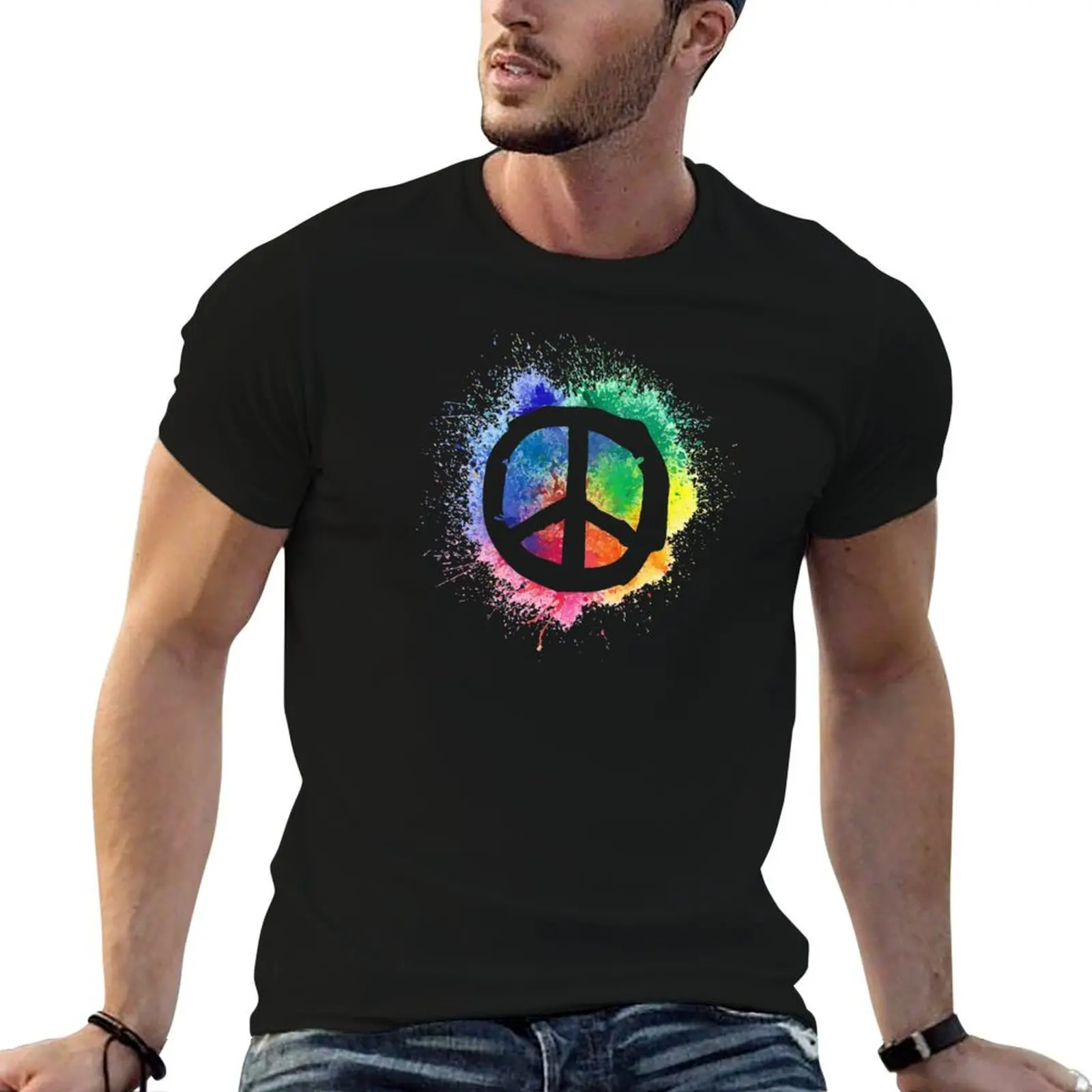 

Peace Sign World Peace Peace Symbol T-Shirt printed t shirts for man g man t shirts for men T-Shirt