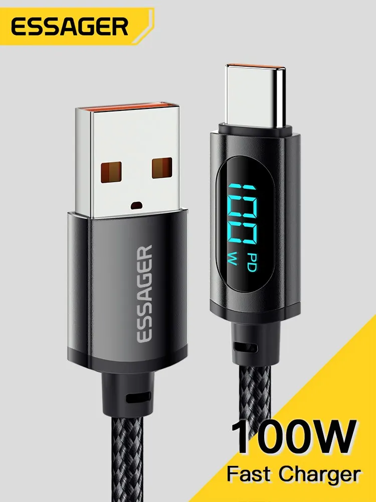 Essager usb typ c kabel für huawei honor xiaomi samsung super ladung 66w/100w schnell ladekabel usb c ladekabel data kabel kabel