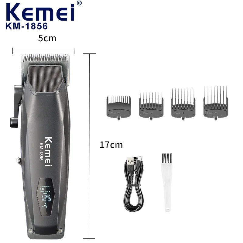 KEMEI Electric Rechargeable Best Hair Trimmer Professional Cordless Barber Hair Clipper Trimmer KM-1856