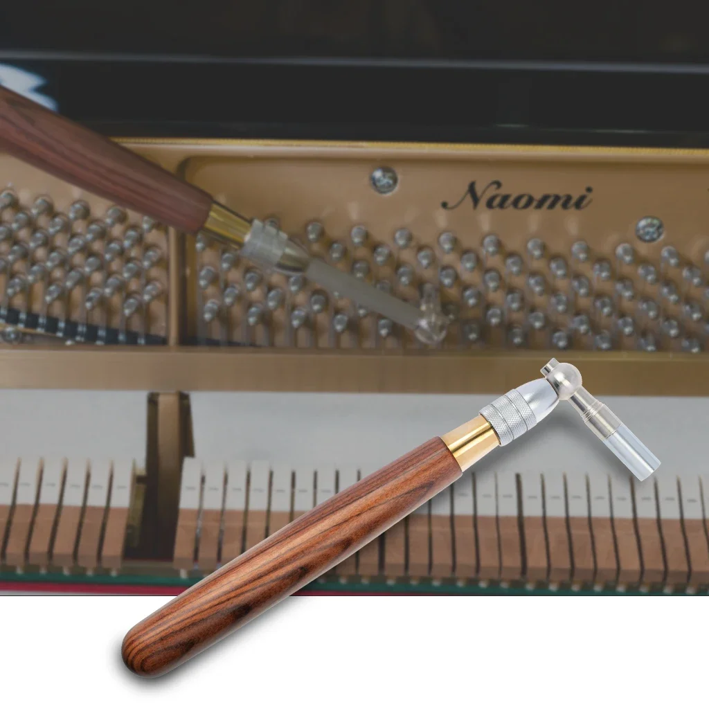 Advanced Rosewood Extended Piano Tuning Hammer With Wood Handle Telescopic Lever Removable Hammer Tip