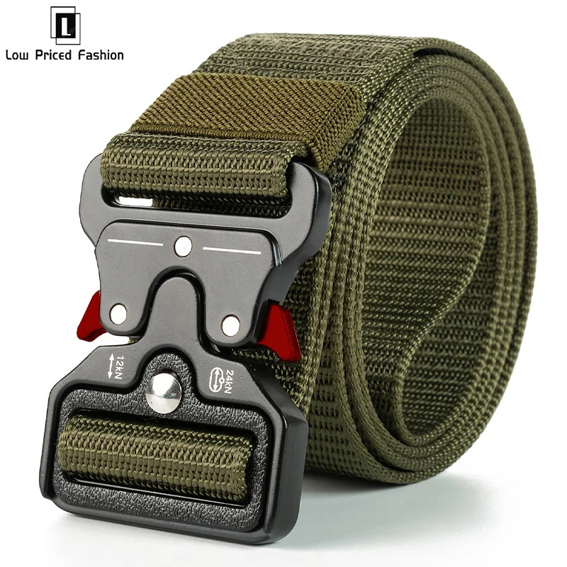 Men's Belt Outdoor Hunting Tactics Belt Multi Functional Buckle Nylon Belt High Quality Marine Corps Canvas Belt