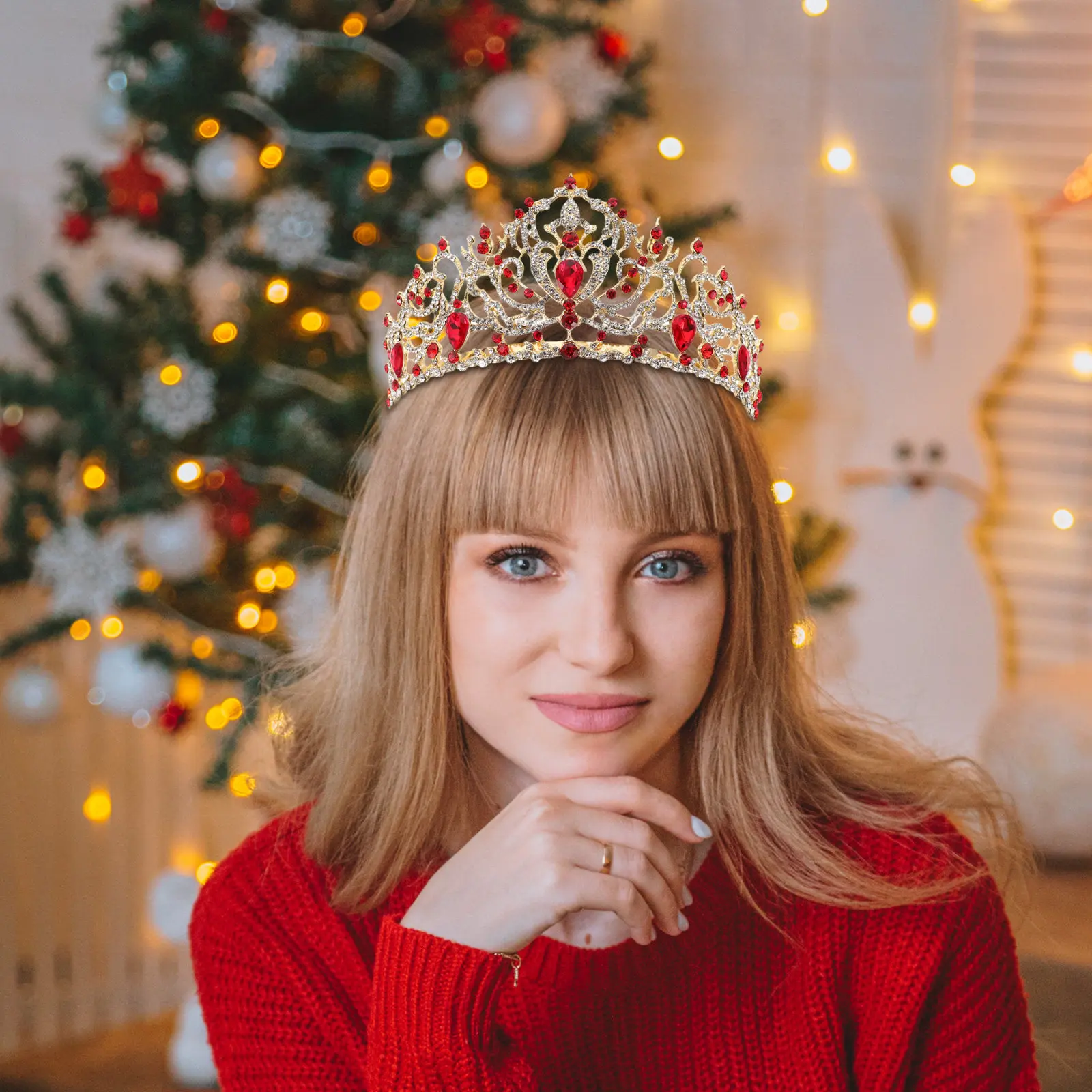 

Корона со стразами для женщин, свадебный головной убор, элегантная тиара для невесты, аксессуар для волос на день рождения, выпускной вечер