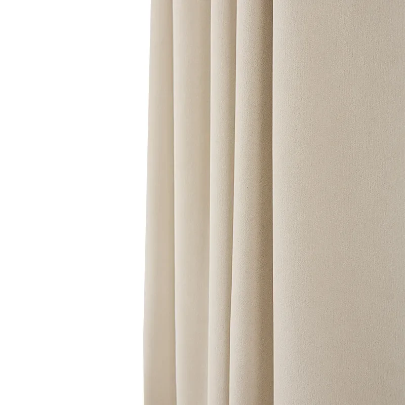 (6) Customized New Style Light Luxury Curtains Cream Color Chenille Window Whole House Customization