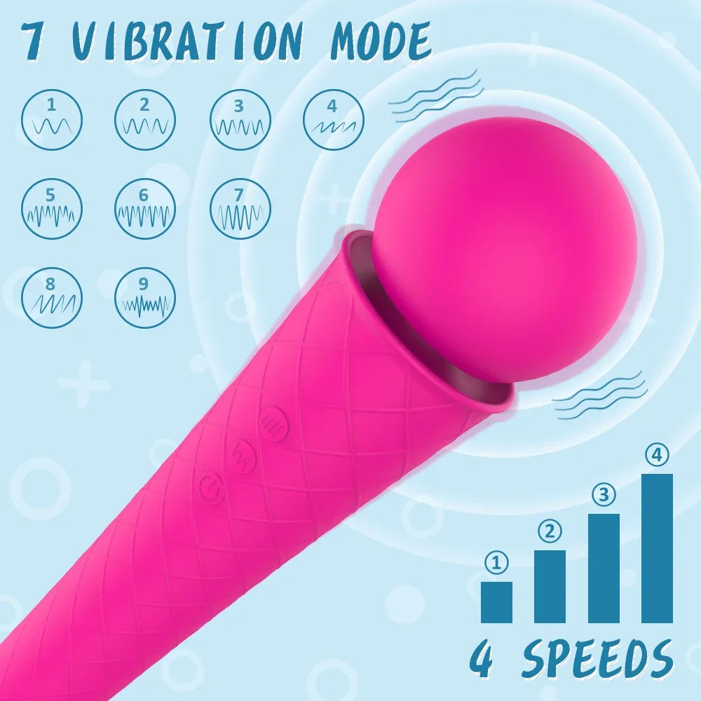 S-HANDE Hot Sale Handheld Cone shape head eye face scalp massager 9 vibration fitness massage products