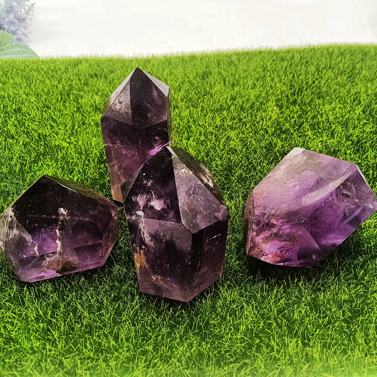 High Quality Amethyst Point Tower Wand Wholesale Gemstone Point Tower Amethyst Healing Crystal Tower
