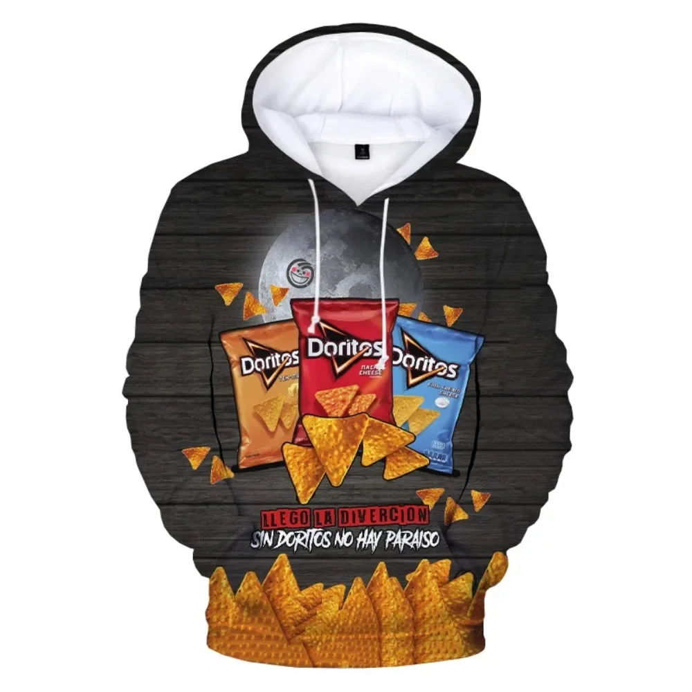 New Fashion Noodles Potato Chips Men Clothes 3D Food Print Harajuku Streetwear Hoodie Sweatshirts Unisex Autumn Casual Hoodies