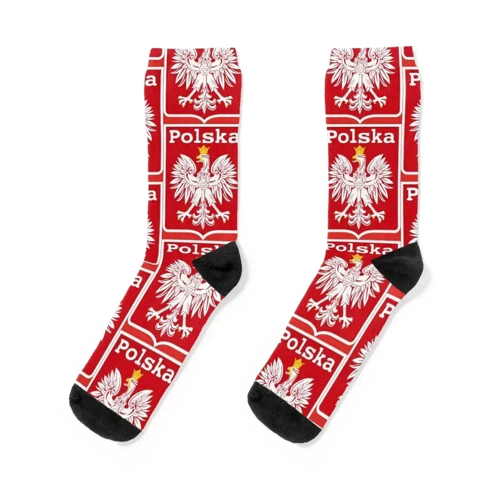 POLSKA Eagle // Retro Polish Poland Pride Socks Stockings compression tennis Mens Socks Women's