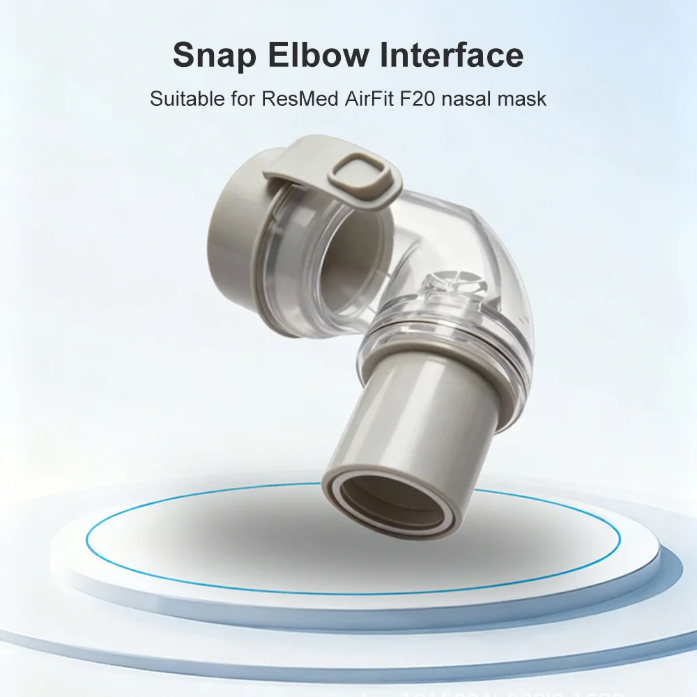 Replacement Tubing Elbow Connector for AirFit F20 Ventilator Face Mask CPAP Mask Mouth Nasal Mask for Sleep Apnea Accessories