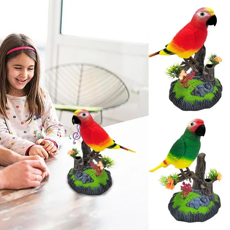 

To Speak Children Inductive Toys Battery Operated Office Decor Electronic Parrot Toys Voice Control Talking Parrots For Boy Girl