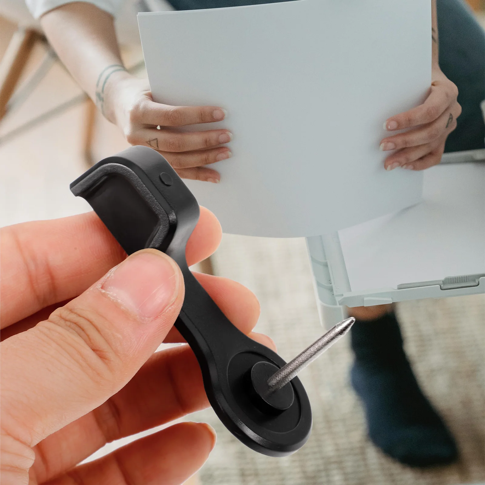 

6pcs Binding Machine Accessories 3cm Voucher Punching Needle Black Tool Bookbinding Sewing Hole Punching Document Organizing