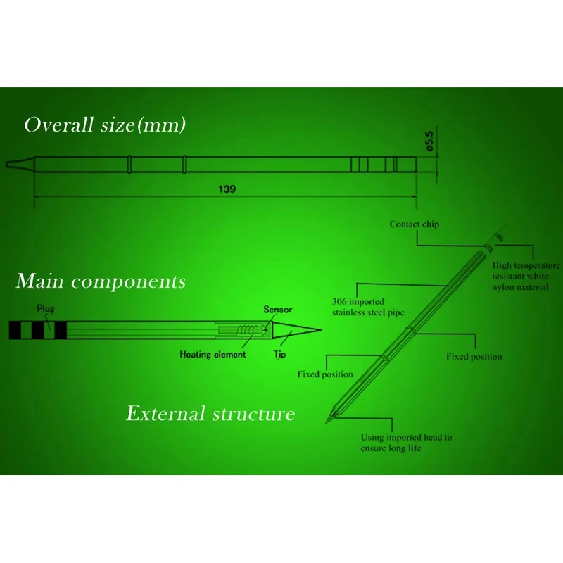 Set di punte per saldatore T12 a riscaldamento rapido T12-D4 DL32 D16 D08 KL KR JS02 Sostituzione universale per stazione digitale professionale