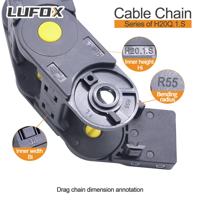 1 Meter High-Grade Bridge-Type Cable Carrier (H20Q.1.S) - Open at Both Sides