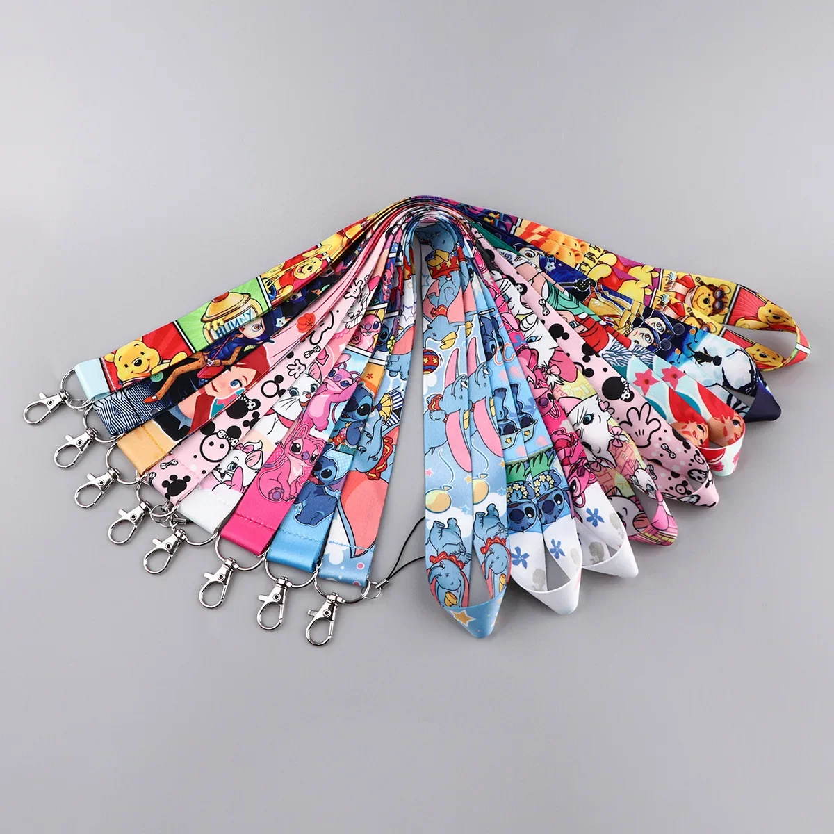 Disney Stitch Lanyard Cute Cartoon Anime Mickey Mobile Phone Bag Lanyard Card Holder Identification Fashion Accessory for Gifts