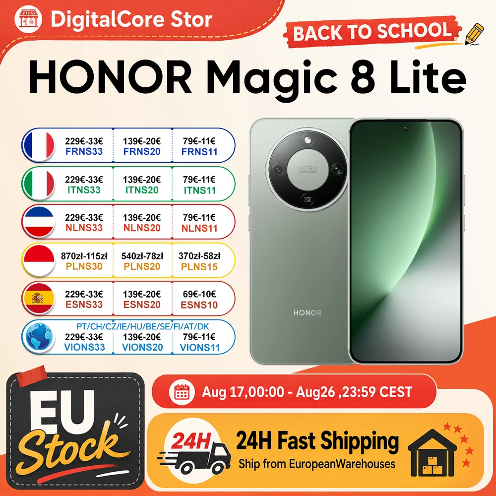 Image of Neues HONOR Magic8 Lite Version EU 2026 Smartphone 5G Android Mobiltelefone, 6. Generation, 4 mAh, 7500 Kamera, KI 108MP OIS