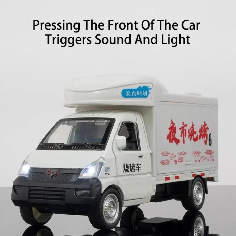 1:24 Wuling Rongguang coches en miniatura modelos de juguete aleación Diecast rueda tirar hacia atrás barbacoa coche neumático de goma vehículo niños adultos regalos