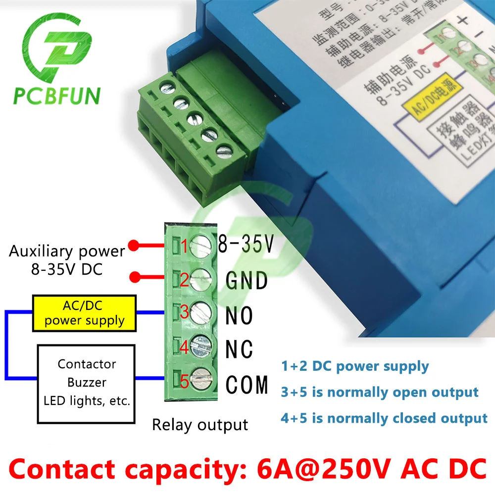 Embedded DC Current Sensing Switch MutualInductance Module Overload Protection Linkage Control Hall Sensor D360