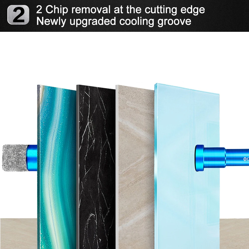 6MM 8MM 10MM 12MM 14MM 16MM Diamond Coated Drill Bit Tile Marble Glass Ceramic Hole Saw Dry Drill Diamond Core Bit Meal Drilling