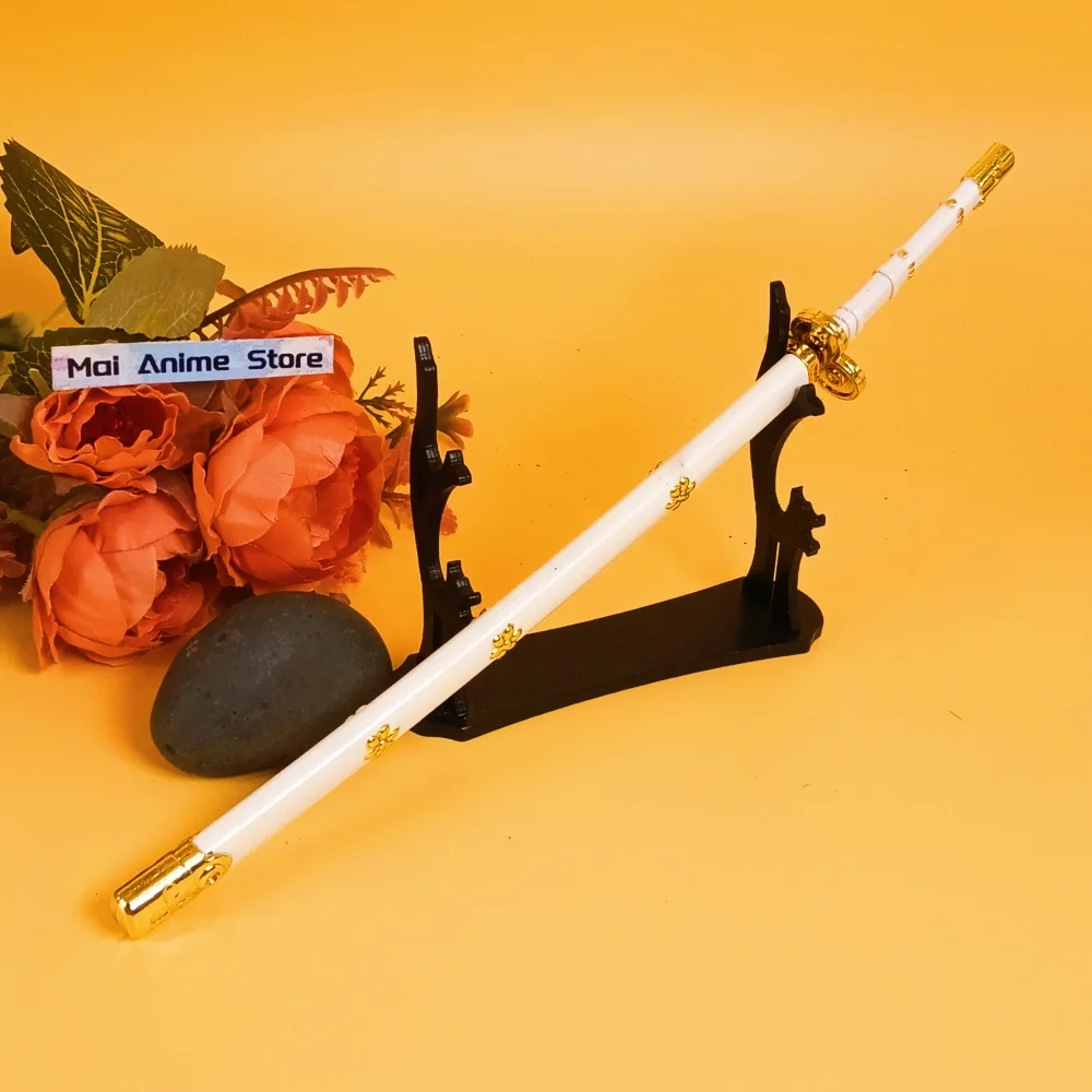 Roronoa Zoro Katana en acier de 10 pouces, taille réelle, épée Zoro en métal japonais, couteau Ninja en fer, sabre de samouraï Original, jouet non tranchant, cadeau