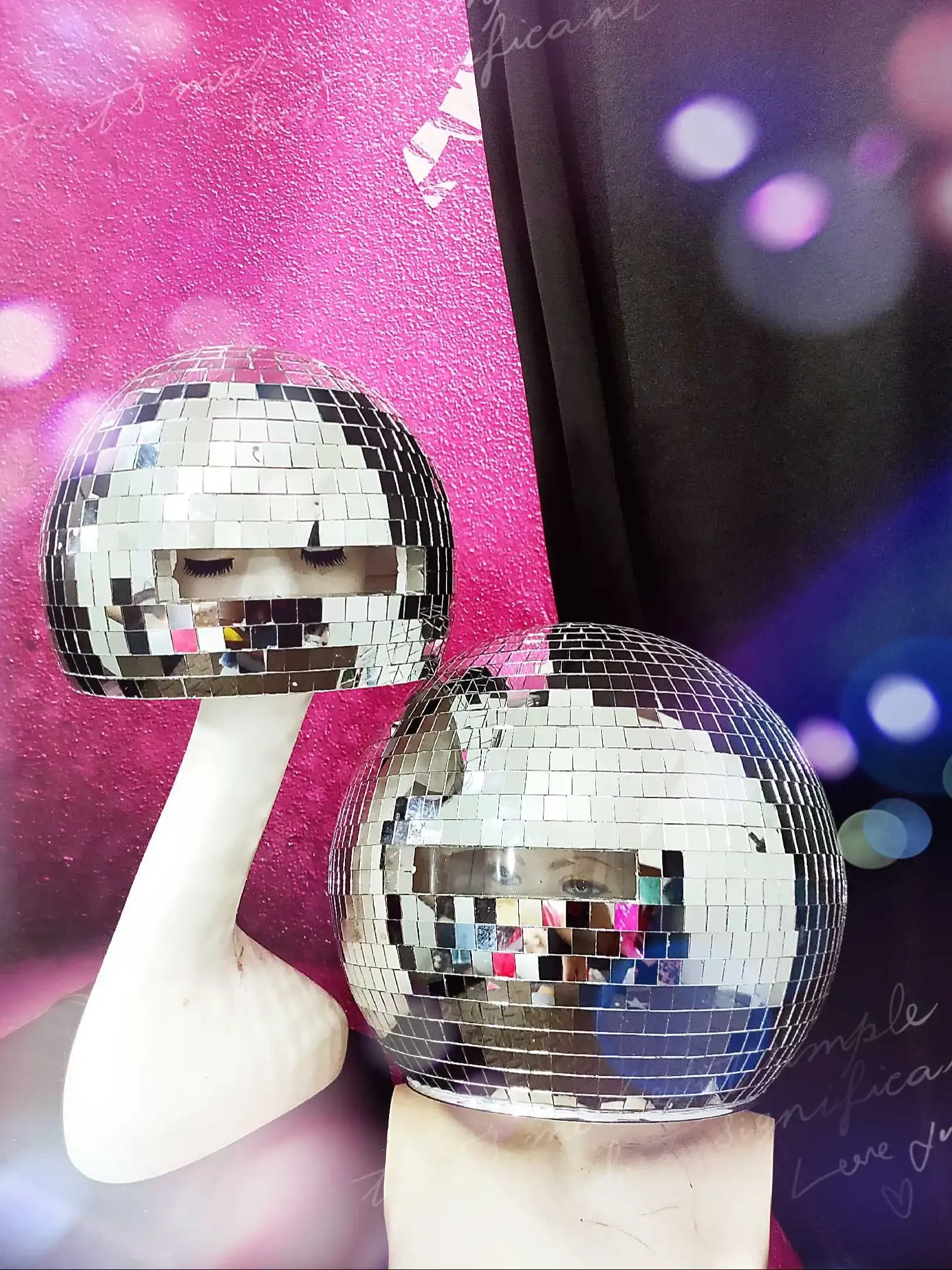 

bar gogo DS dance costume party female dj costume Mirror costume mirror helmet