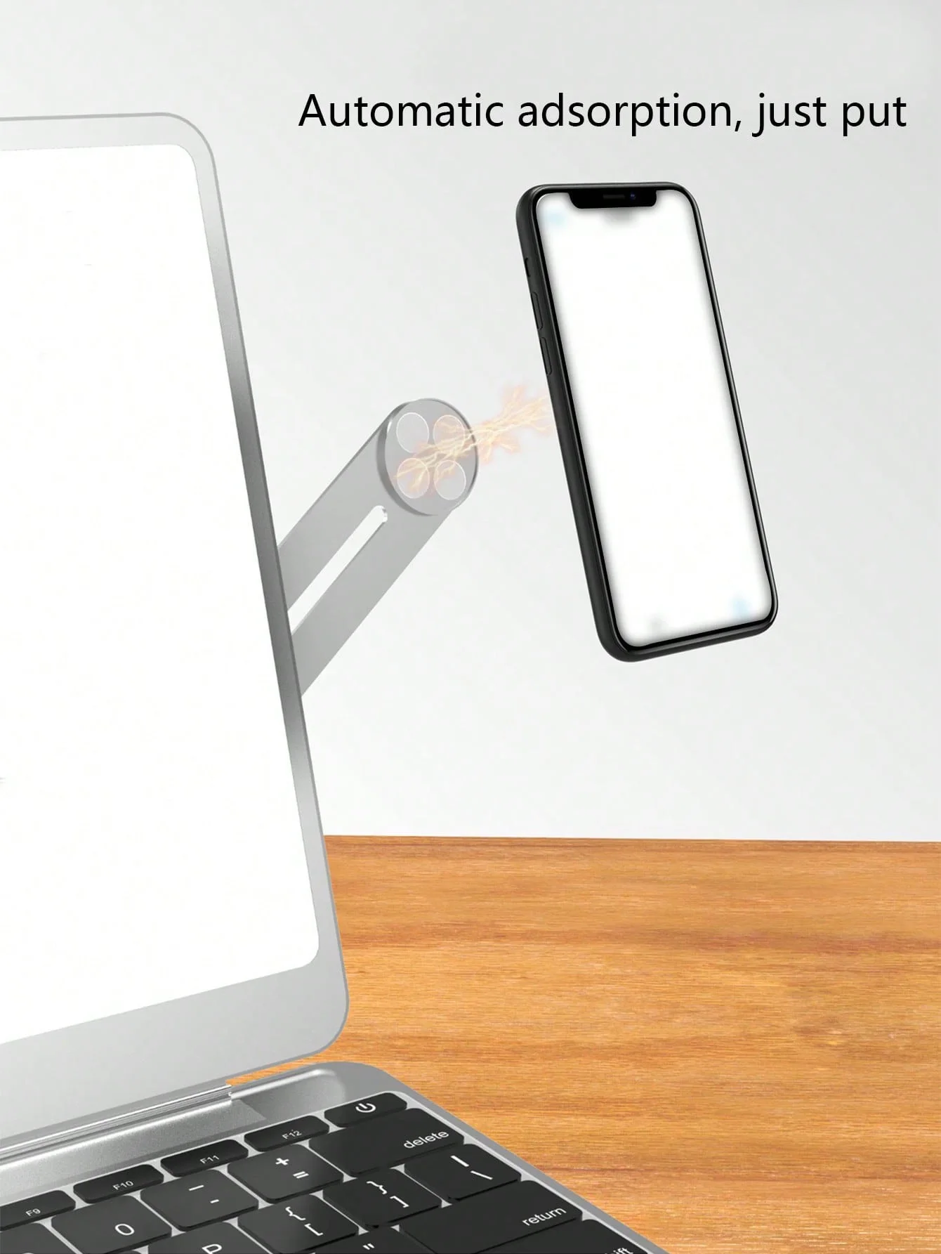 Laptop-Doppelbildschirm-Telefonständer aus Aluminiumlegierung, magnetischer, tragbarer Bildschirmständer für die Computerseite, 1 Stück – Detail 5