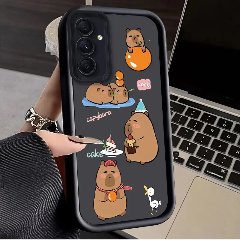 Capybara Case for Samsung Galaxy S24 S23 S22 S21 Ultra Plus S20 FE A55 A54 A53 A52 A52S A51 A50 A50S A35 A34 Soft Silicone Cover