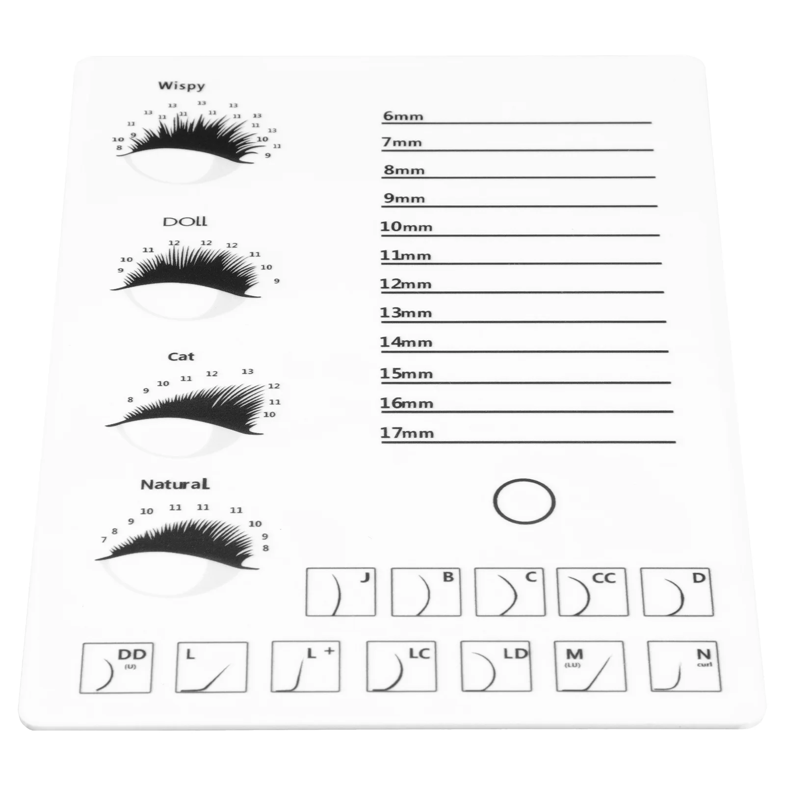 1pc Tabellone per ciglia Vassoio per estensione ciglia in acrilico per ciglia finte Innesto Salon Tool Organizer Piastra di stoccaggio Fornitura