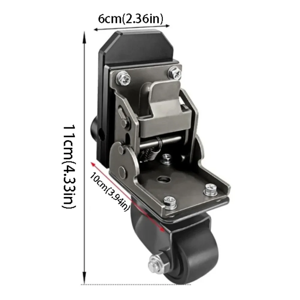 

Прочные передние колеса для ящиков для инструментов, складная конструкция, грузоподъемность 200 фунтов, колеса из нержавеющей стали, грузоподъемность 200 фунтов.