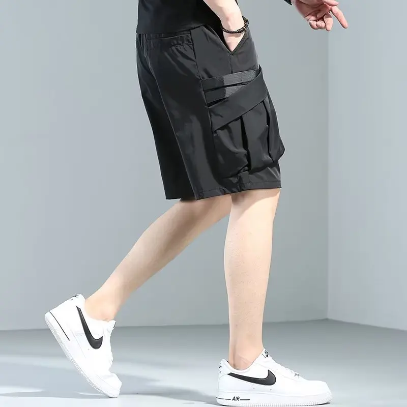 

Outdoor Tactical Waterproof Workwear Shorts Men's Summer Thin Loose Casual Five Quarter Pants Hiking Fishing Casual Pants