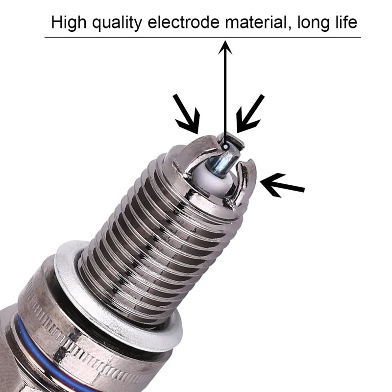 5 Pcs 3-Electrode Spark Plug D8TC For 125Cc 150Cc 200Cc 250Cc Motorcycle Scooter ATV Quads