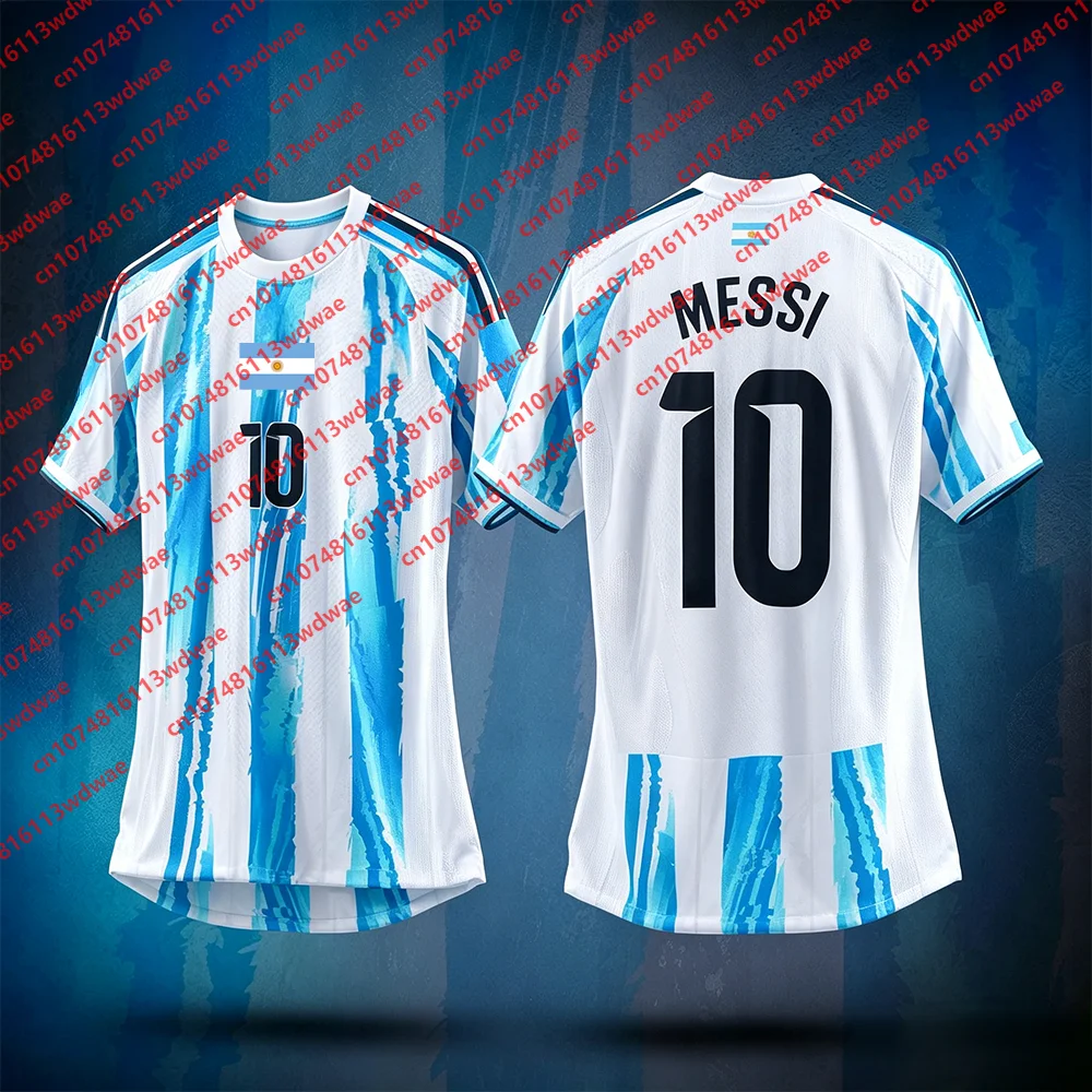 Messi Fußballkleidung Klassisches Trikot Schnelltrocknend Ronaldo 7 Trikot Argentinien Nationalmannschaft Trainingsanzug Sonderedition Kinder-T-Shirt