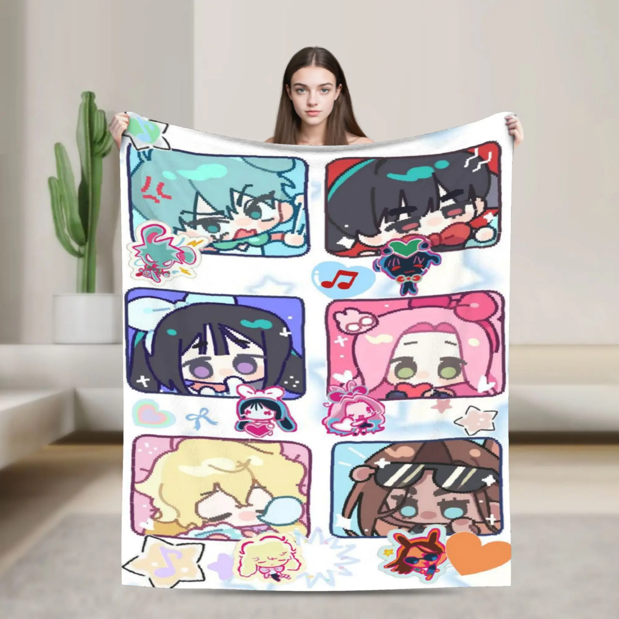 Alien Stage Anime Fleece Throw Blanket VIVINOS MIZI SUA HYUNA Blanket for Sofa Travel Super Soft Bed Rug