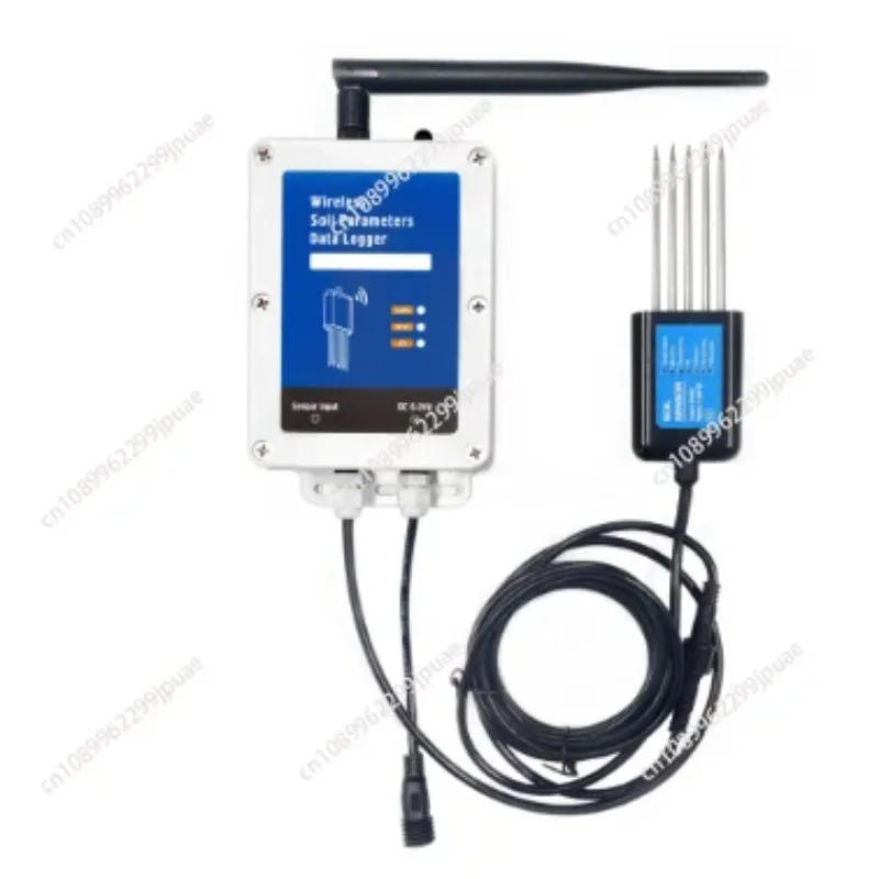 

7 In 1 Soil Tester Sensor Low Power Data Logger Detect Moisture Temperature EC PH NPK Support WiFi 4G Built-In Lithium Battery