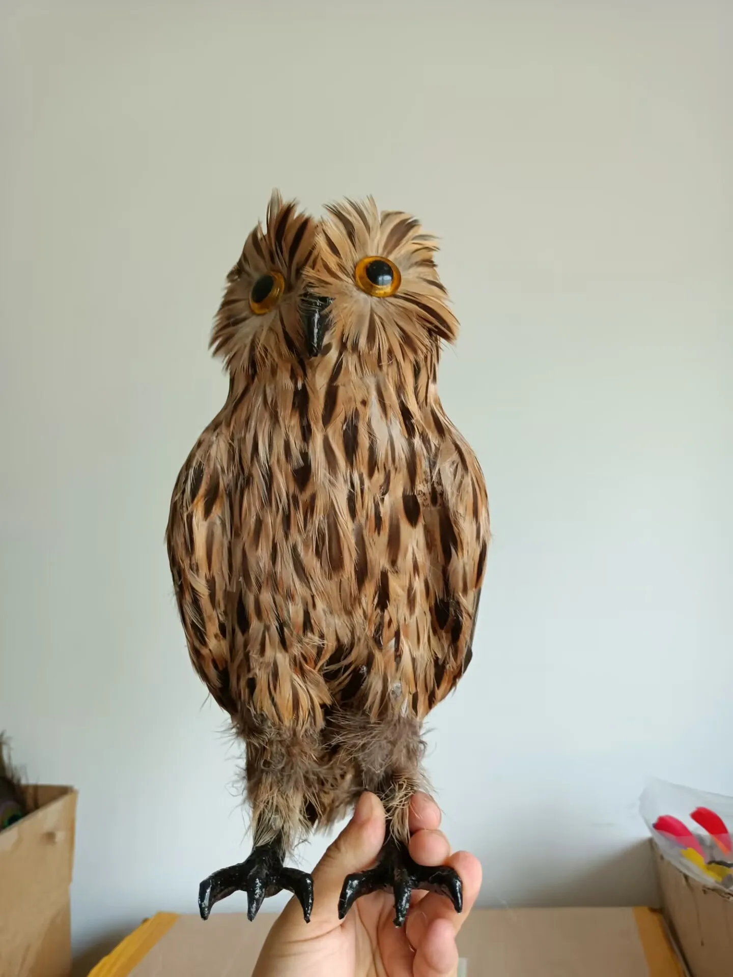 

new simulation foam and feather brown owl model gift about 30cm a0156