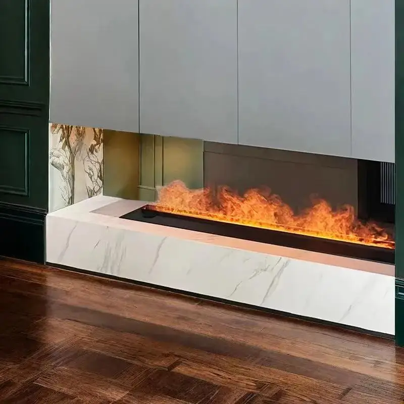 Custom Size  Antomizing Clean Water  Built in Electric 3D Vapor Steam Mist Fireplace