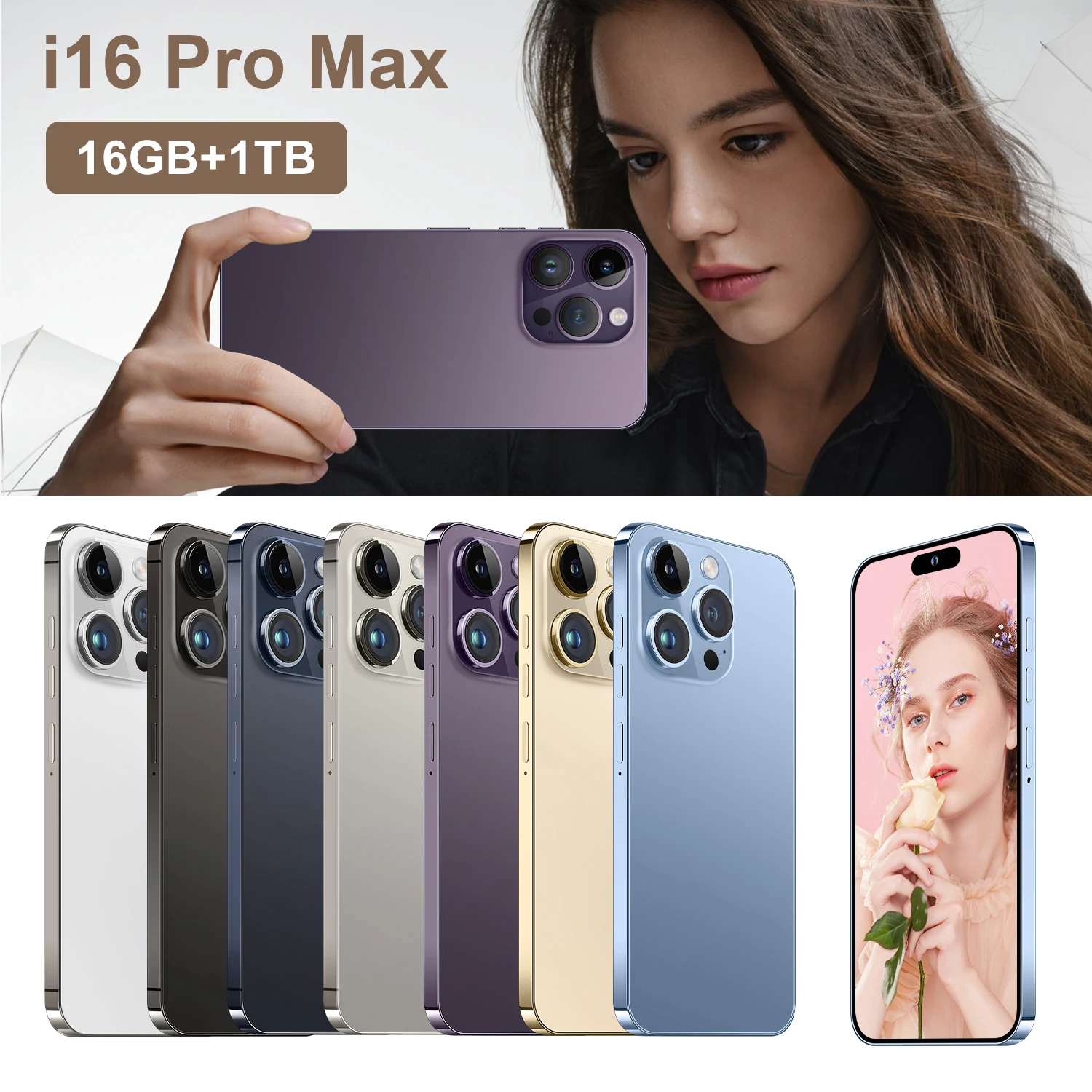 Erleben Sie das Original i16-Telefon 16 Pro Max 5G – Neu 2024 Ankunft 6,7 Zoll 16 GB + 1 TB