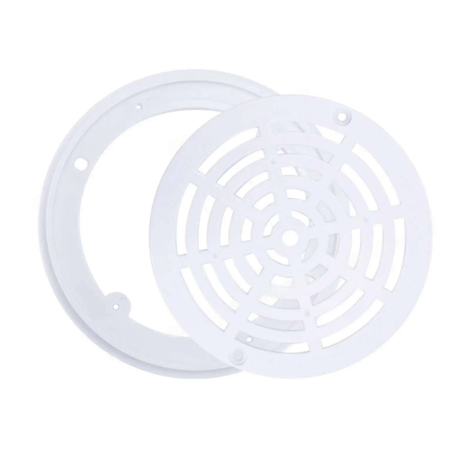 ABS Pool Drain Cover White Circular Grille Accessory for Swimming Pool Outlet and Pool Floor Safety